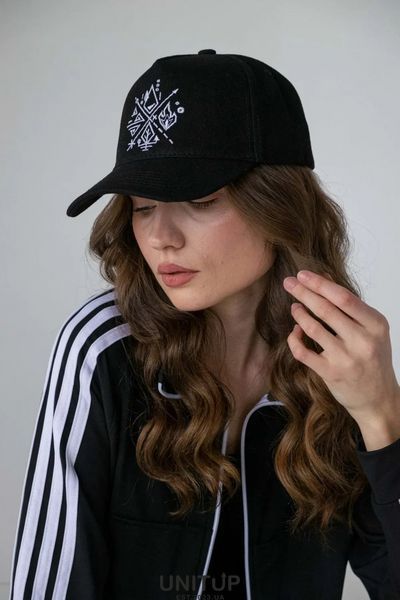 Бейсболка 4 СТИХІЇ вишивка (Чорний) B010 фото