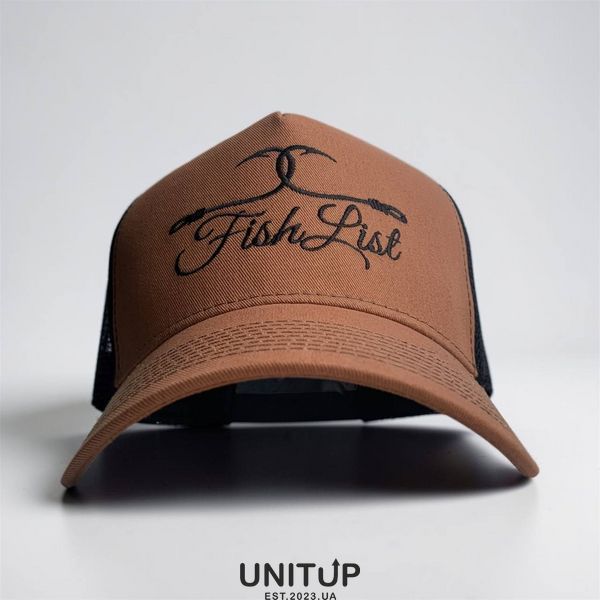 Бейсболка FISHLIST Coyote Hooks Trucker (сітка койот чорний) TR-CBL-5-26 фото