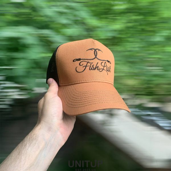 Бейсболка FISHLIST Coyote Hooks Trucker (сітка койот чорний) TR-CBL-5-26 фото