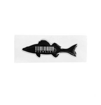 Объемная премиум наклейка Судак 3D FISHLIST black FL3DA5-1003ZR фото
